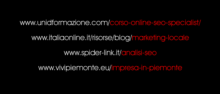 Esempi di URL